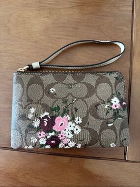 Coach Floral Wristlet